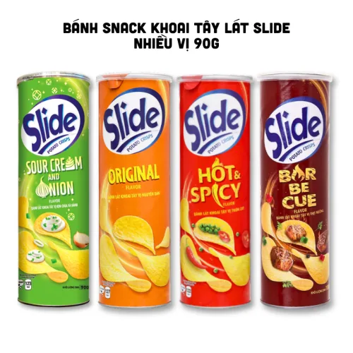 Khoai Tây Slide Lon 90g 4 Vị Thơm Ngon