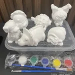 Nguồn hàng sỉ bộ Tô Tượng Mini Cho Bé Kèm Màu Và Cọ