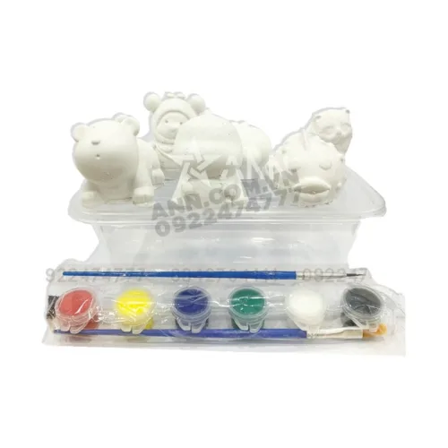 Nguồn hàng sỉ bộ Tô Tượng Mini Cho Bé Kèm Màu Và Cọ