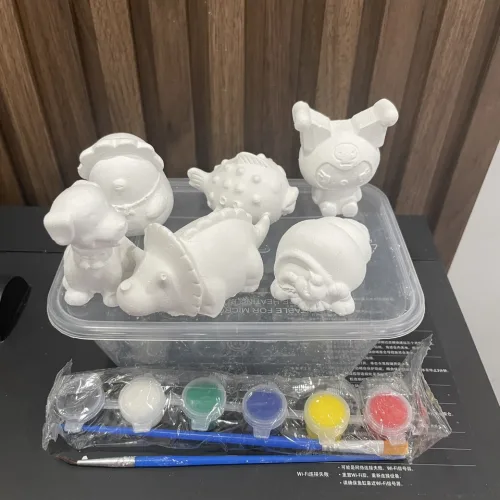 Nguồn hàng sỉ bộ Tô Tượng Mini Cho Bé Kèm Màu Và Cọ
