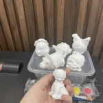 Nguồn hàng sỉ bộ Tô Tượng Mini Cho Bé Kèm Màu Và Cọ