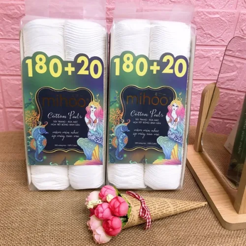 Nguồn hàng sỉ bông Tẩy Trang Mihoo 100% Cotton (200 Miếng)