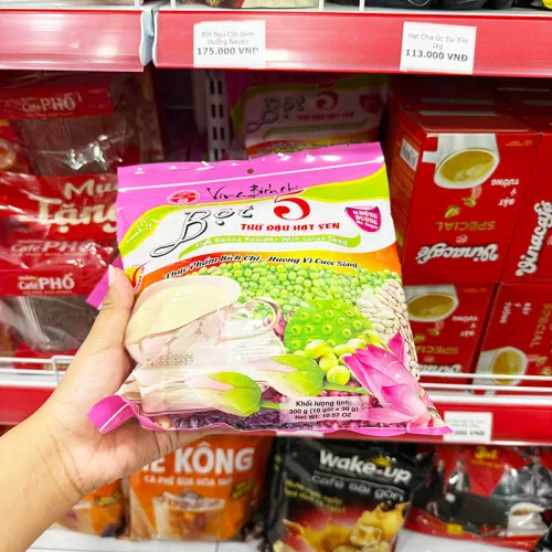 Nơi lấy sỉ bột 5 Thứ Đậu Hạt Sen Bích Chi Không Đường 350g - Bịch Màu Hồng