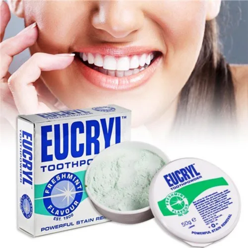 Bột đánh răng Eucryl Toothpowder Freshmint hương bạc hà 50 g