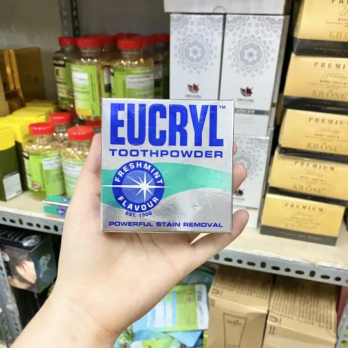 Bột đánh răng Eucryl Toothpowder Freshmint hương bạc hà 50 g