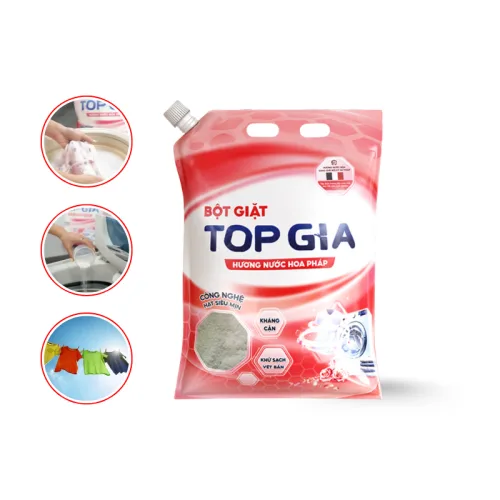 Bột giặt quần áo Top Gia hương nước hoa Pháp 3.3kg