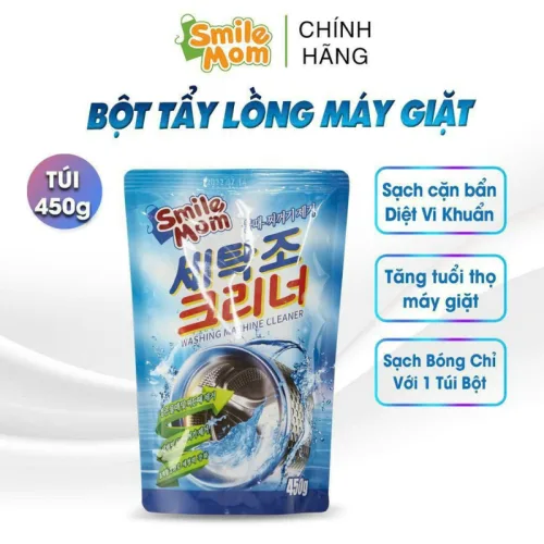 Bột vệ sinh lồng máy giặt Smile Mom dạng bột 450g