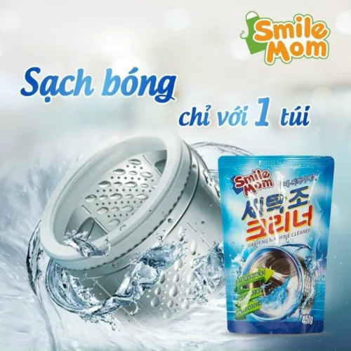 Bột vệ sinh lồng máy giặt Smile Mom dạng bột 450g