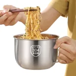 Ca Inox Ăn Mì Dung Tích 1300ml, Kích Thước 8X18cm