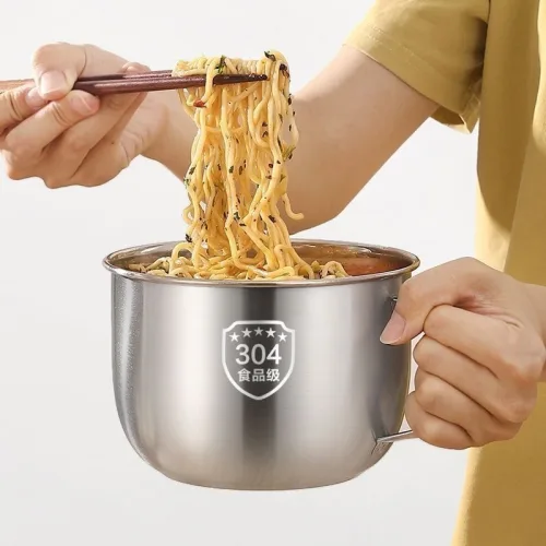 Ca Inox Ăn Mì Dung Tích 1300ml, Kích Thước 8X18cm