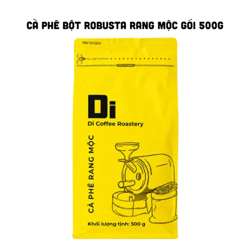 Shop sỉ cà Phê Bột Robusta Rang Mộc 500g - Gói