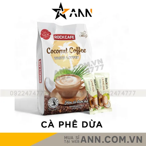 Nơi lấy sỉ cà Phê Dừa Coconut Coffee RockCafe Túi 30 Gói