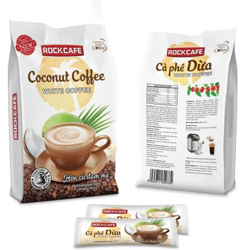 Nơi lấy sỉ cà Phê Dừa Coconut Coffee RockCafe Túi 30 Gói