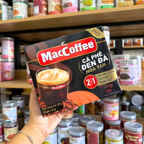 Chỗ sỉ cà Phê Đen Đá Mac Coffee - Cà Phê Đen Đá Hòa Tan 2 In 1 220g