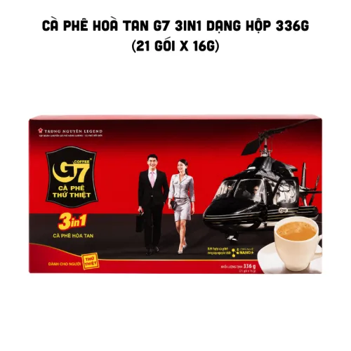 Nguồn hàng sỉ cà Phê Hoà Tan G7 3in1 Dạng Hộp 336g