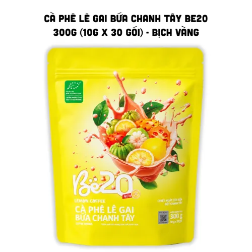Cà phê Be20 Lê Gai Bứa Chanh Tây 30 gói x 10g, 300g, bịch vàng