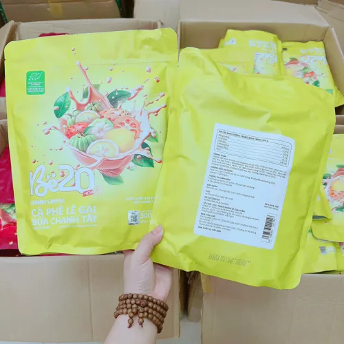 Cà phê Be20 Lê Gai Bứa Chanh Tây 30 gói x 10g, 300g, bịch vàng