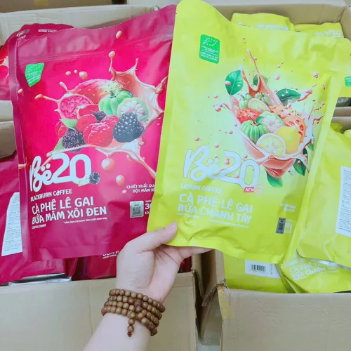 Cà phê Be20 Lê Gai Bứa Chanh Tây 30 gói x 10g, 300g, bịch vàng