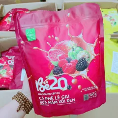 Chuyên sỉ cà Phê Lê Gai Bứa Mâm Xôi Đen Be20 300g (10g x 30 Gói) - Bịch Hồng