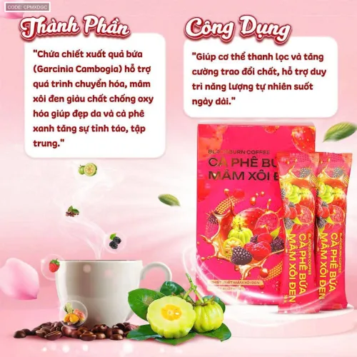 Blackberry Coffee Cà Phê Bứa Mâm Xôi Đen 16g x 15 gói