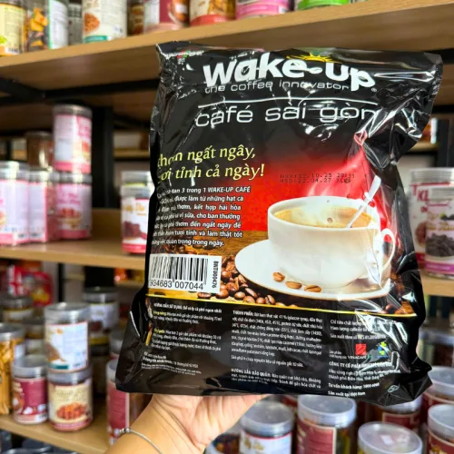Nguồn hàng sỉ cà Phê Wake Up - Cà Phê Sài Gòn - Cafe Sữa Đậm Vị Hòa Tan 3 Trong 1 456g (Túi 24 Gói x 19g)