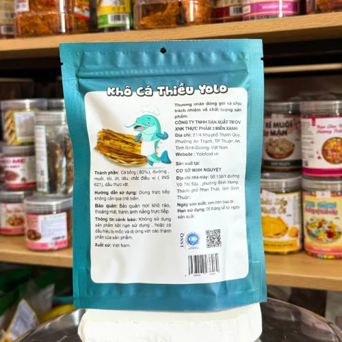 Cá thiều que thương hiệu YOLO, quy cách gói 100g