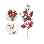 Cành lựu giả 7 trái mọng đỏ cắm bình trang trí