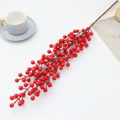 Chỗ sỉ 1 Cành Đông Đào 12 Nhánh Trái Mọng Đỏ Dài 90cm