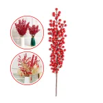 Chỗ sỉ 1 Cành Đông Đào 12 Nhánh Trái Mọng Đỏ Dài 90cm
