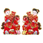Tranh ngựa dán cửa trang trí Tết 60cm, quy cách cặp 2 tranh