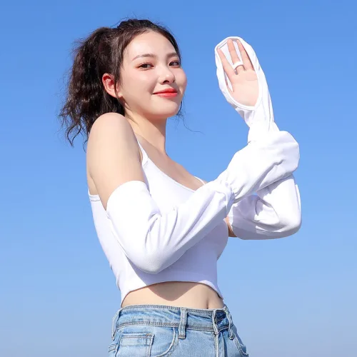 Găng Tay Dài Vải Kim Cương Mềm Mịn Chống Nắng