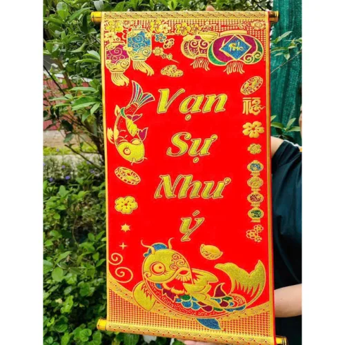 Chỗ sỉ câu Đối Đỏ Đơn 3d Treo Tường - Câu Đối Trang Trí Tết