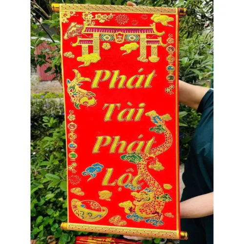 Chỗ sỉ câu Đối Đỏ Đơn 3d Treo Tường - Câu Đối Trang Trí Tết