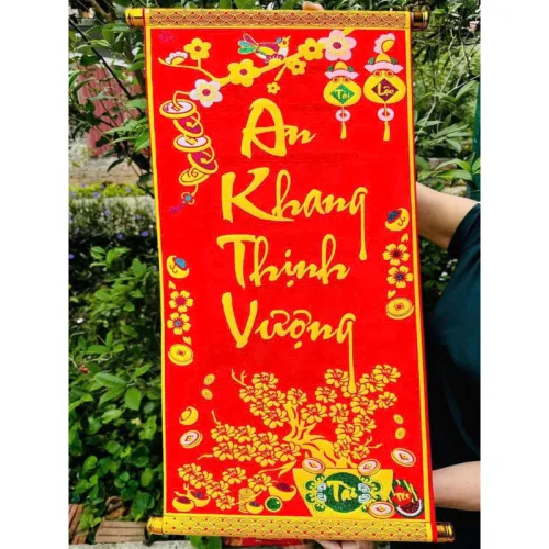 Chỗ sỉ câu Đối Đỏ Đơn 3d Treo Tường - Câu Đối Trang Trí Tết