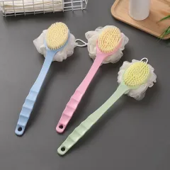 Chỗ sỉ cây Chà Lưng - Cọ Tắm Kì Lưng - Bàn Chải Chà Lưng 2 Đầu Có Bông Tắm 35cm