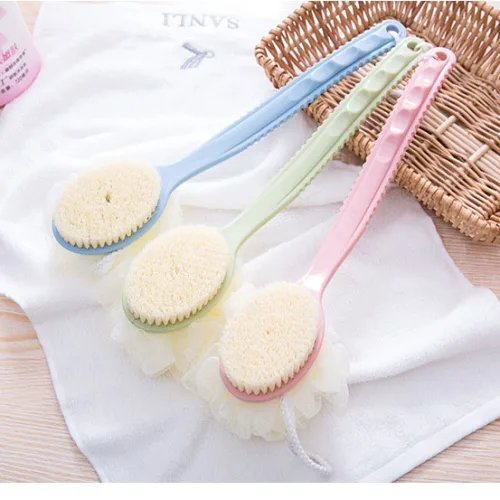 Chỗ sỉ cây Chà Lưng - Cọ Tắm Kì Lưng - Bàn Chải Chà Lưng 2 Đầu Có Bông Tắm 35cm