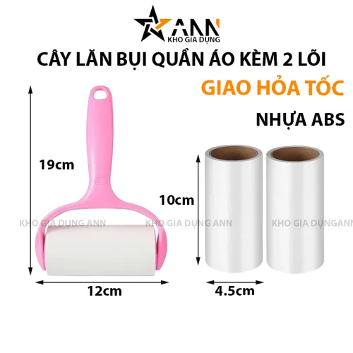 Shop sỉ cây Lăn Bụi Quần Áo Kèm 2 Lõi Lăn 9x12cm