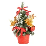 Cây thông Noel 40cm để bàn trang trí, kèm bộ phụ kiện và đèn