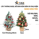 Chỗ sỉ cây Thông Noel Để Bàn Trang Trí Giáng Sinh Kèm Đèn và Phụ Kiện Size 60cm
