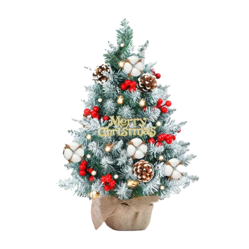Chỗ sỉ cây Thông Noel Để Bàn Trang Trí Giáng Sinh Kèm Đèn và Phụ Kiện Size 60cm