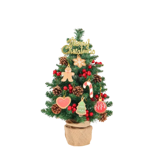 Chỗ sỉ cây Thông Noel Để Bàn Trang Trí Giáng Sinh Kèm Đèn và Phụ Kiện Size 60cm