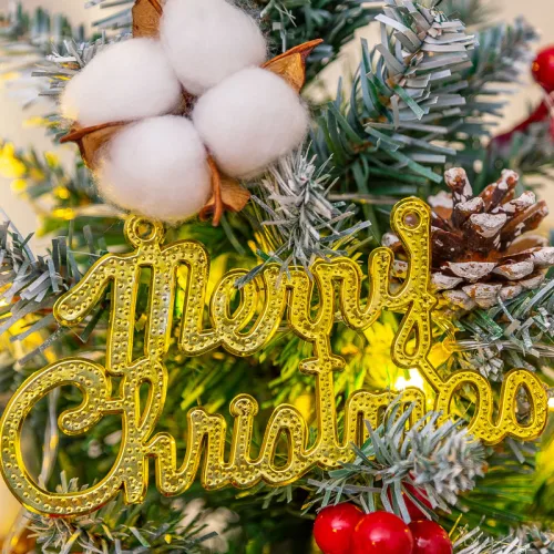 Chỗ sỉ cây Thông Noel Để Bàn Trang Trí Giáng Sinh Kèm Đèn và Phụ Kiện Size 60cm