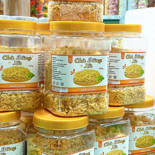 Chà bông xù thơm ngon đóng hộp, khối lượng 500g
