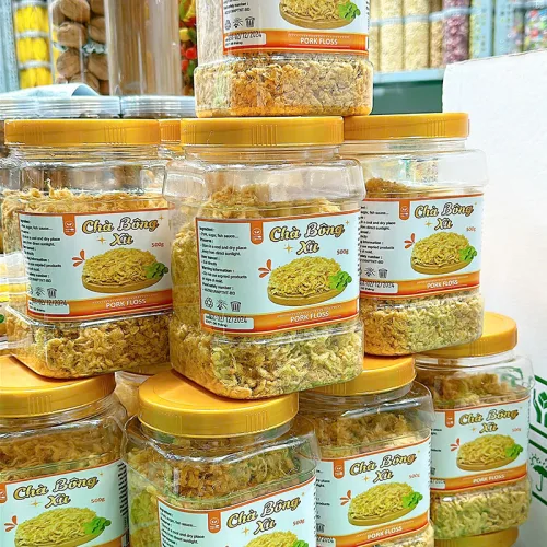 Chà bông xù thơm ngon đóng hộp, khối lượng 500g