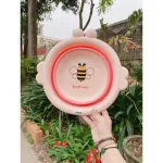 Chậu rửa mặt silicone cho bé hình con ong, gấp gọn 33x31,5x4 cm