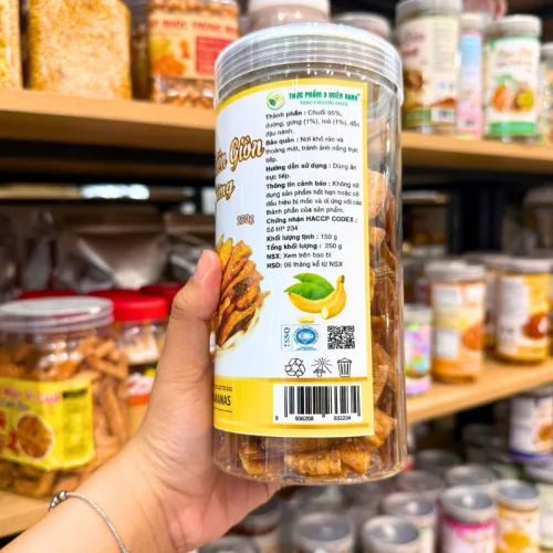 Nơi lấy sỉ chuối Chiên Giòn Mè Gừng 250g - Hộp Pet