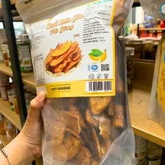 Snack Chuối Chiên Giòn Mè Gừng, Túi Zip Bạc 500g