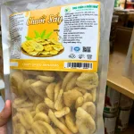 Chuối sấy giòn 300g đóng gói trong túi zip màu bạc