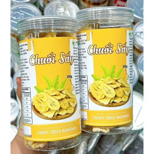 Chuyên sỉ chuối Sấy Giòn Thơm Ngon 300g Hộp
