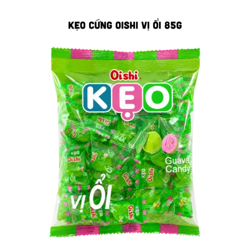 Kẹo cứng OISHI vị ổi 85g, gói màu xanh lá